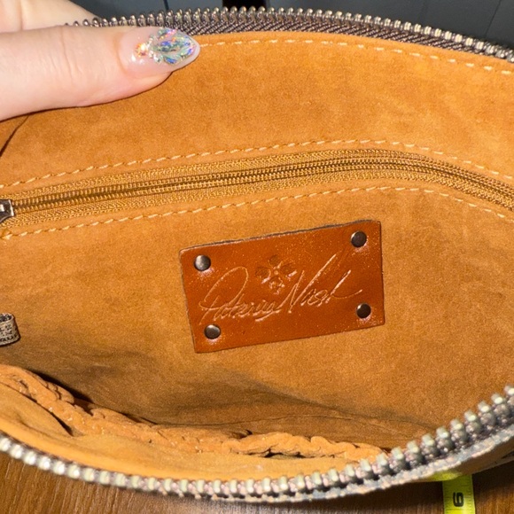 PATRICIA NASH Leather Cassini Mini Flower Meadows Print Medium Wristlet Clutch - Picture 9 of 11